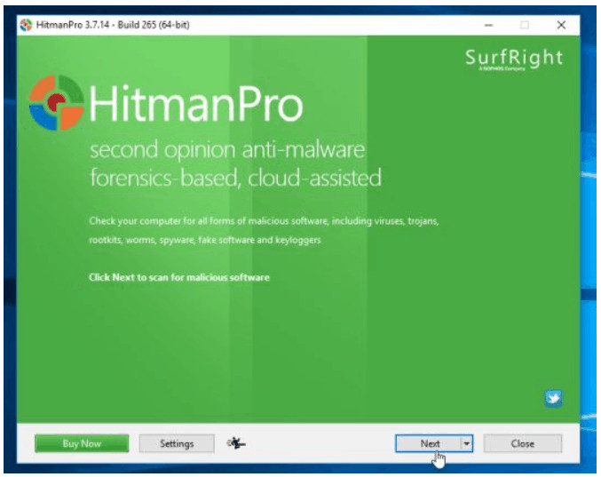 hitmanpro installation window