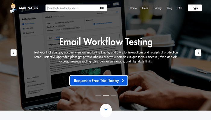 Mailinator fake email sender