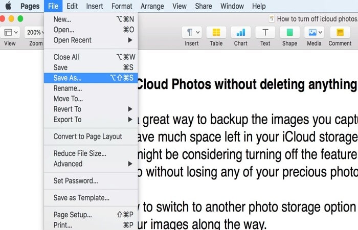 save pages
