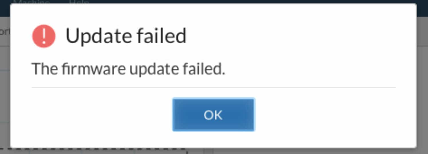 update failure