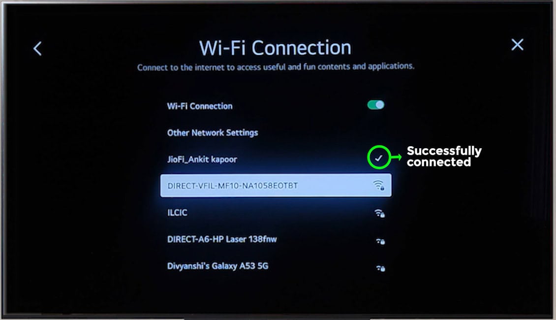 wifi connection