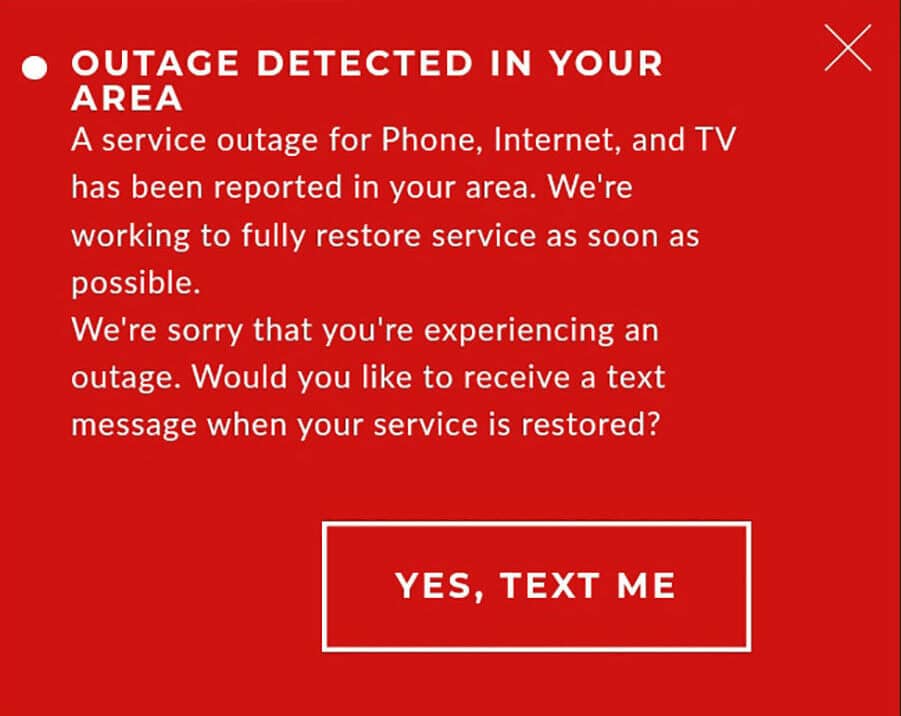outage detected